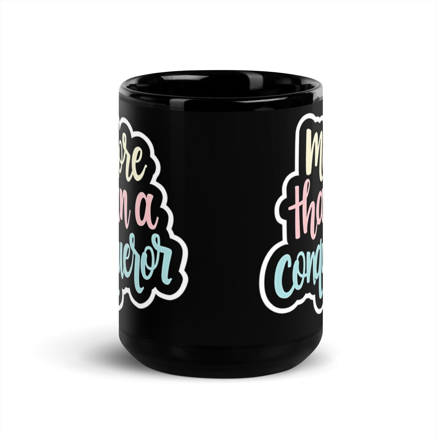 15oz Ceramic Mug with "more than a conqueror" - Collections by Moke 2705218
