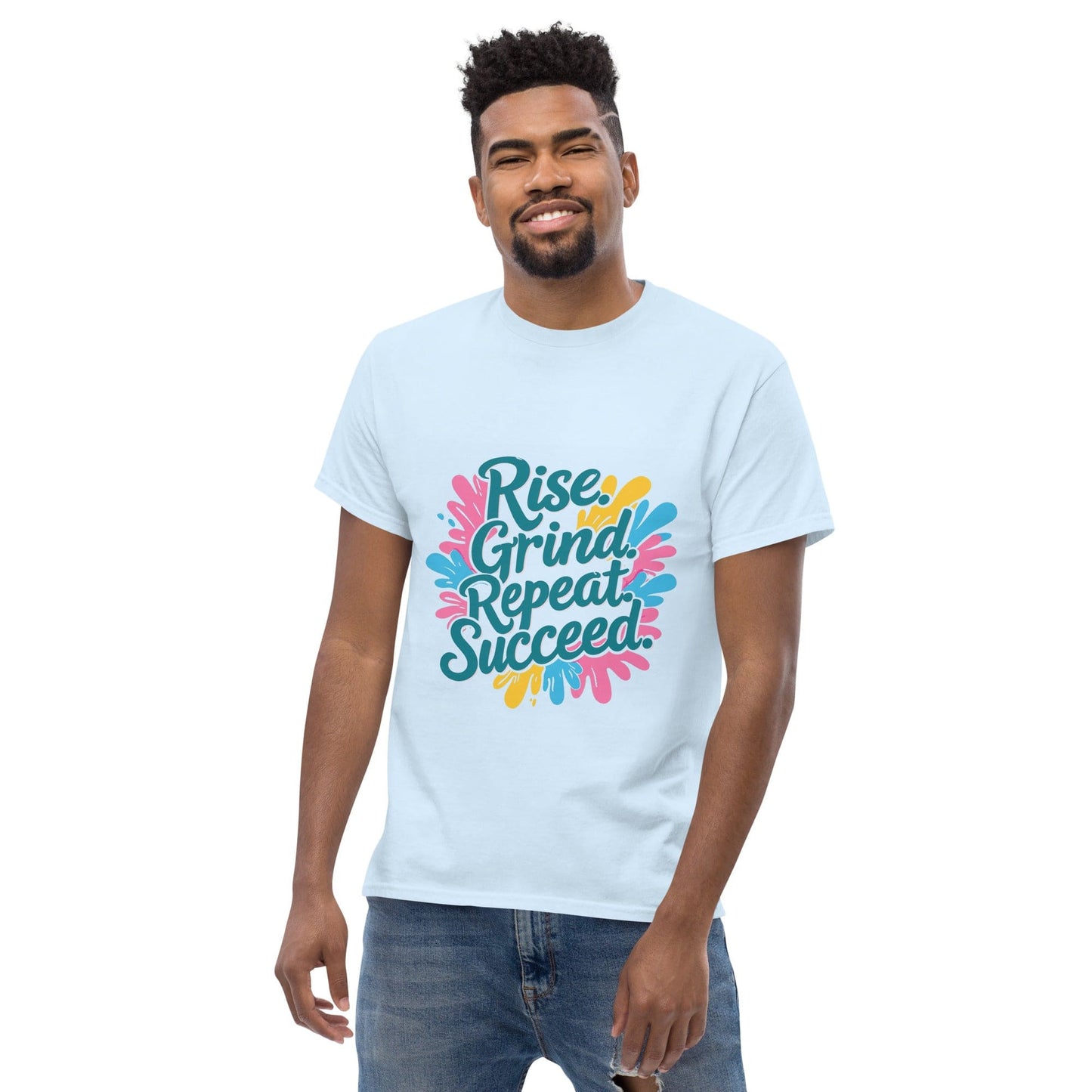 Classic T-Shirt with 'Rise. Grind. Repeat. Succeed.' - Collections by Moke 89922253