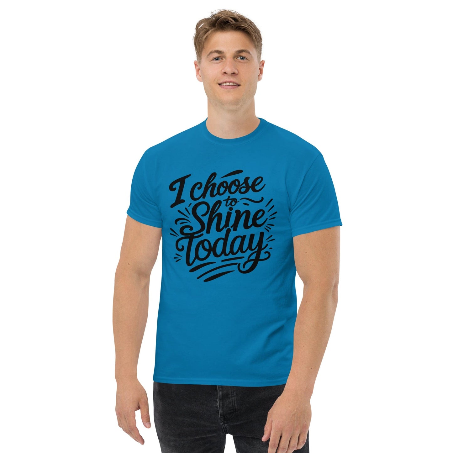 Classic T-shirt with "I choose to shine today" - Collections by Moke 40534357