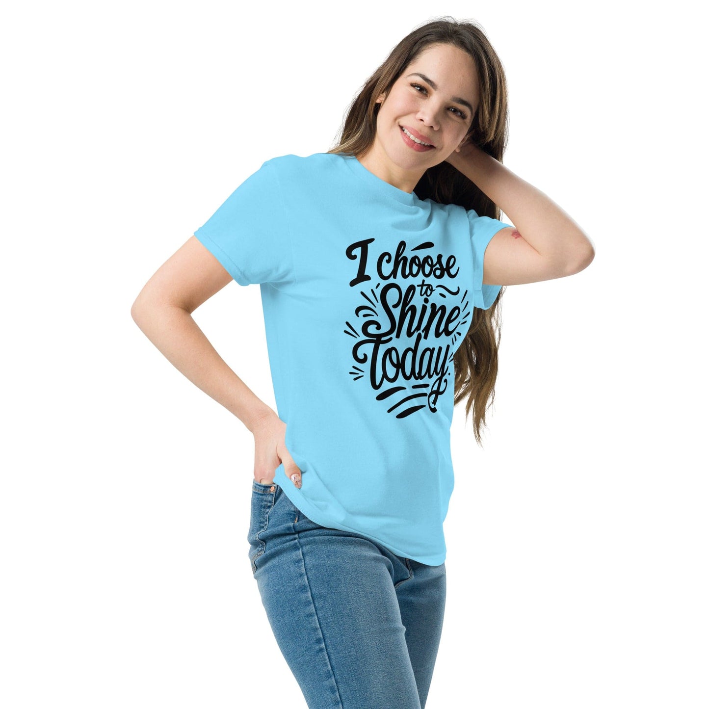 Classic T-shirt with "I choose to shine today" - Collections by Moke 52185417