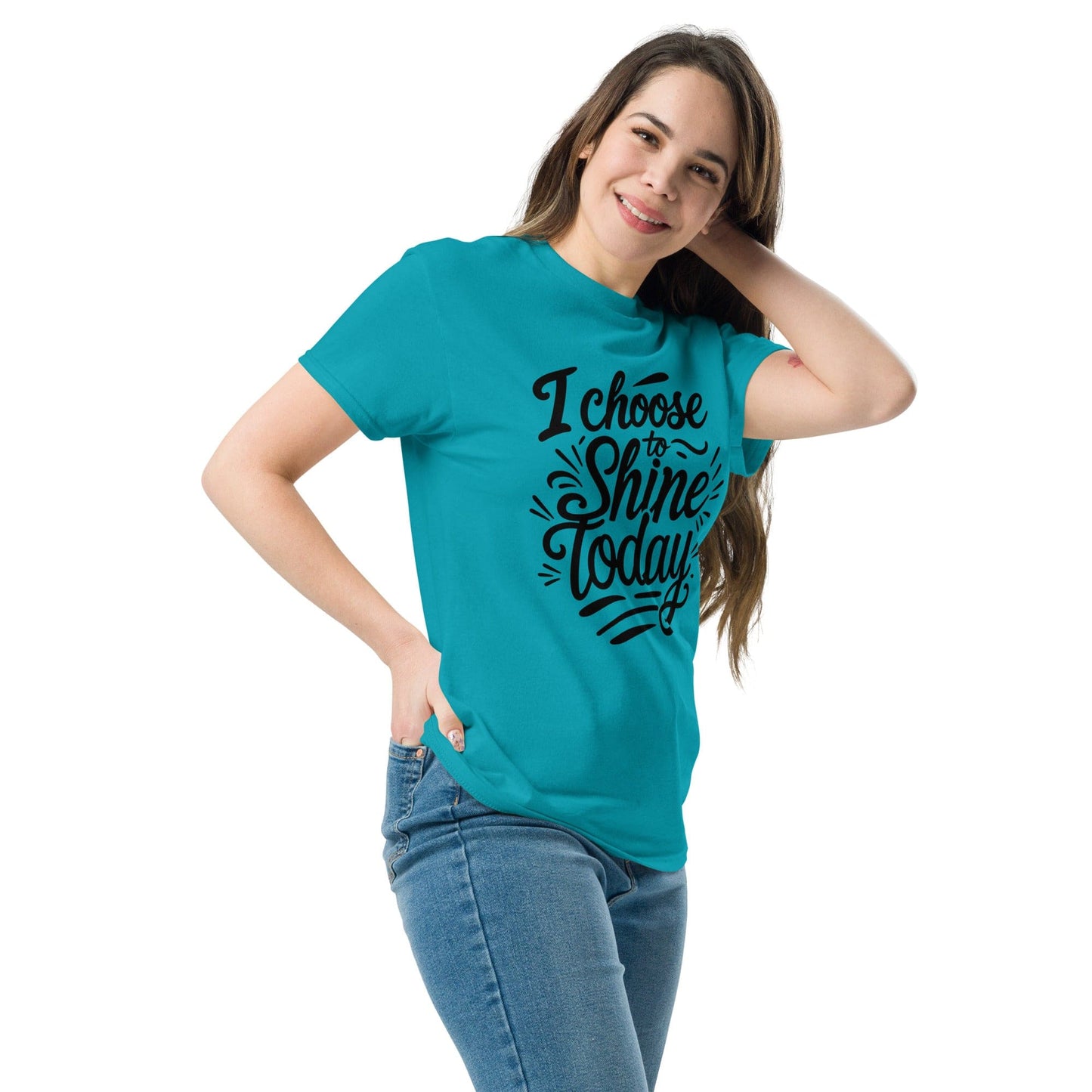 Classic T-shirt with "I choose to shine today" - Collections by Moke 42522169