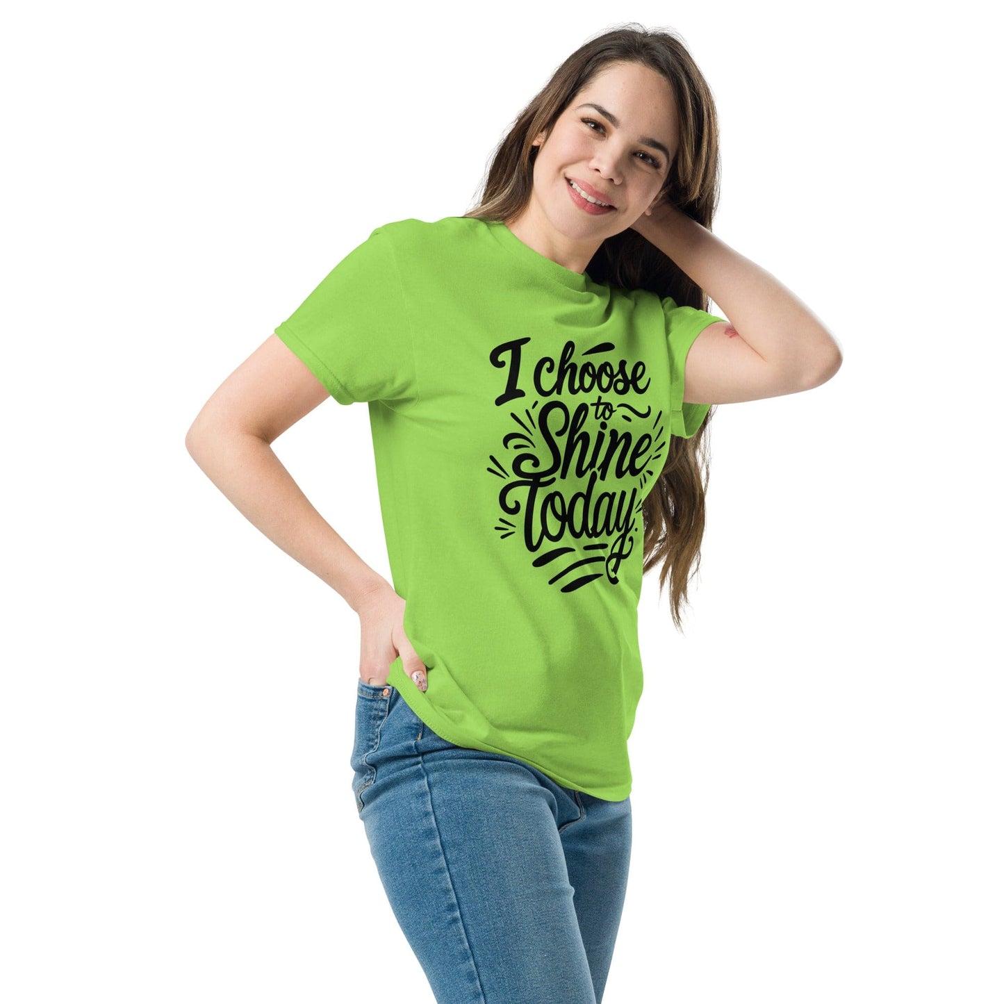 Classic T-shirt with "I choose to shine today" - Collections by Moke 41240715