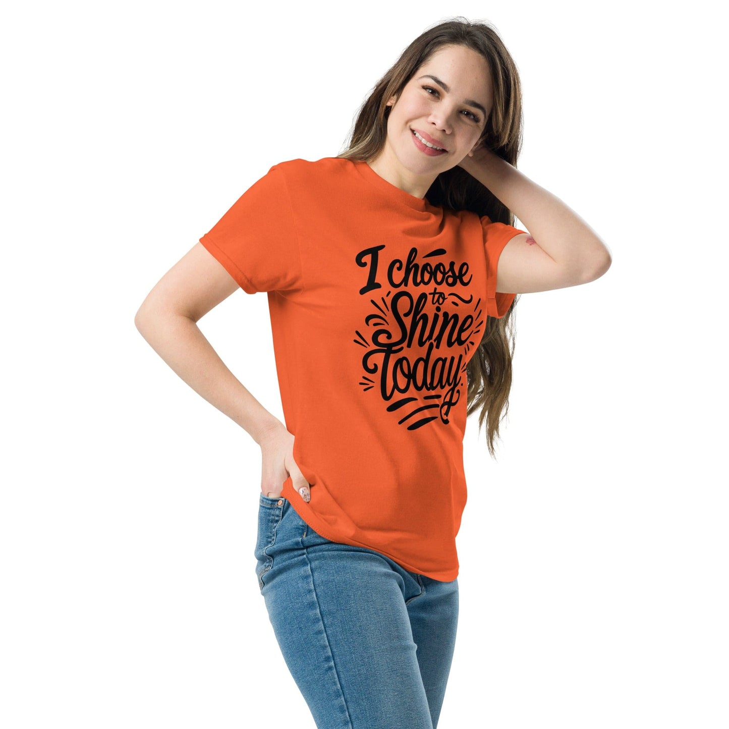 Classic T-shirt with "I choose to shine today" - Collections by Moke 70307869