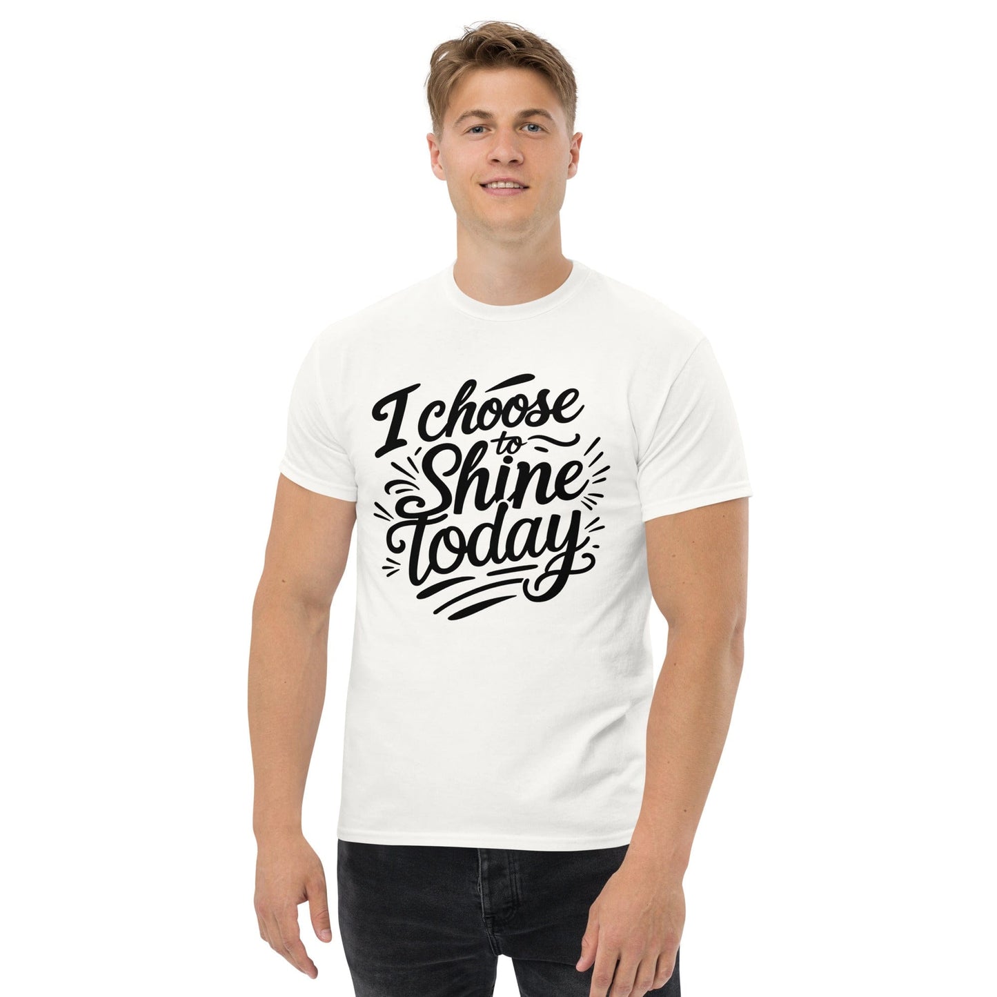 Classic T-shirt with "I choose to shine today" - Collections by Moke 99983064