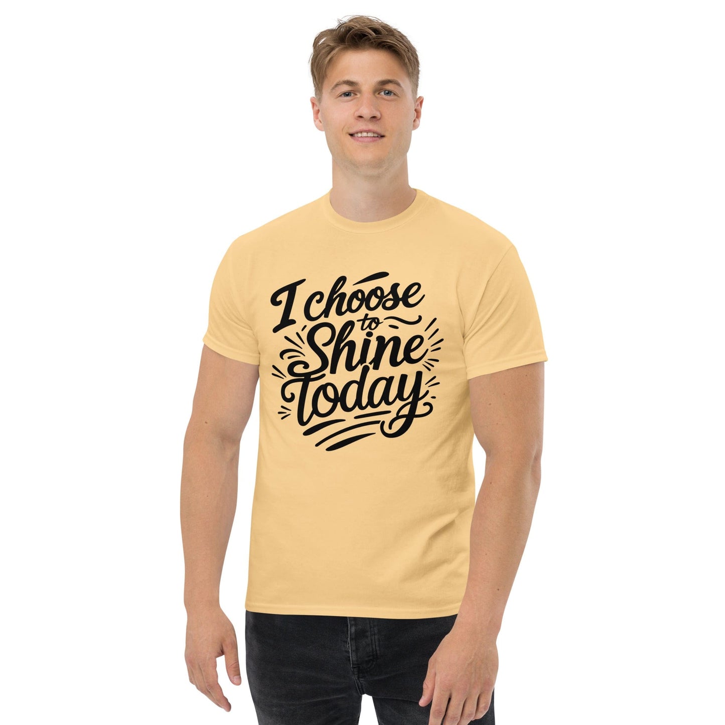 Classic T-shirt with "I choose to shine today" - Collections by Moke 67569248