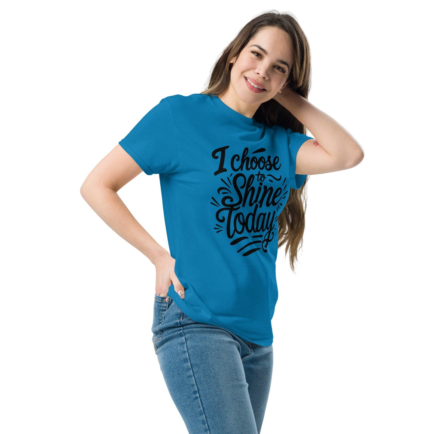 Classic T-shirt with "I choose to shine today" - Collections by Moke 78753581