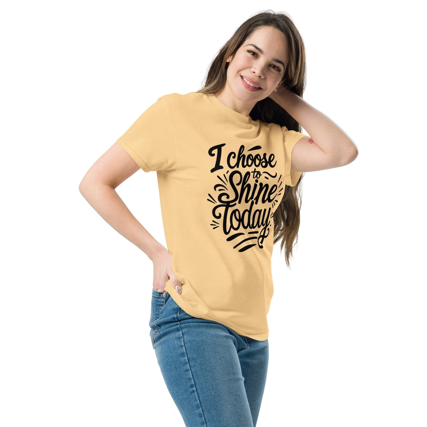 Classic T-shirt with "I choose to shine today" - Collections by Moke 6028675