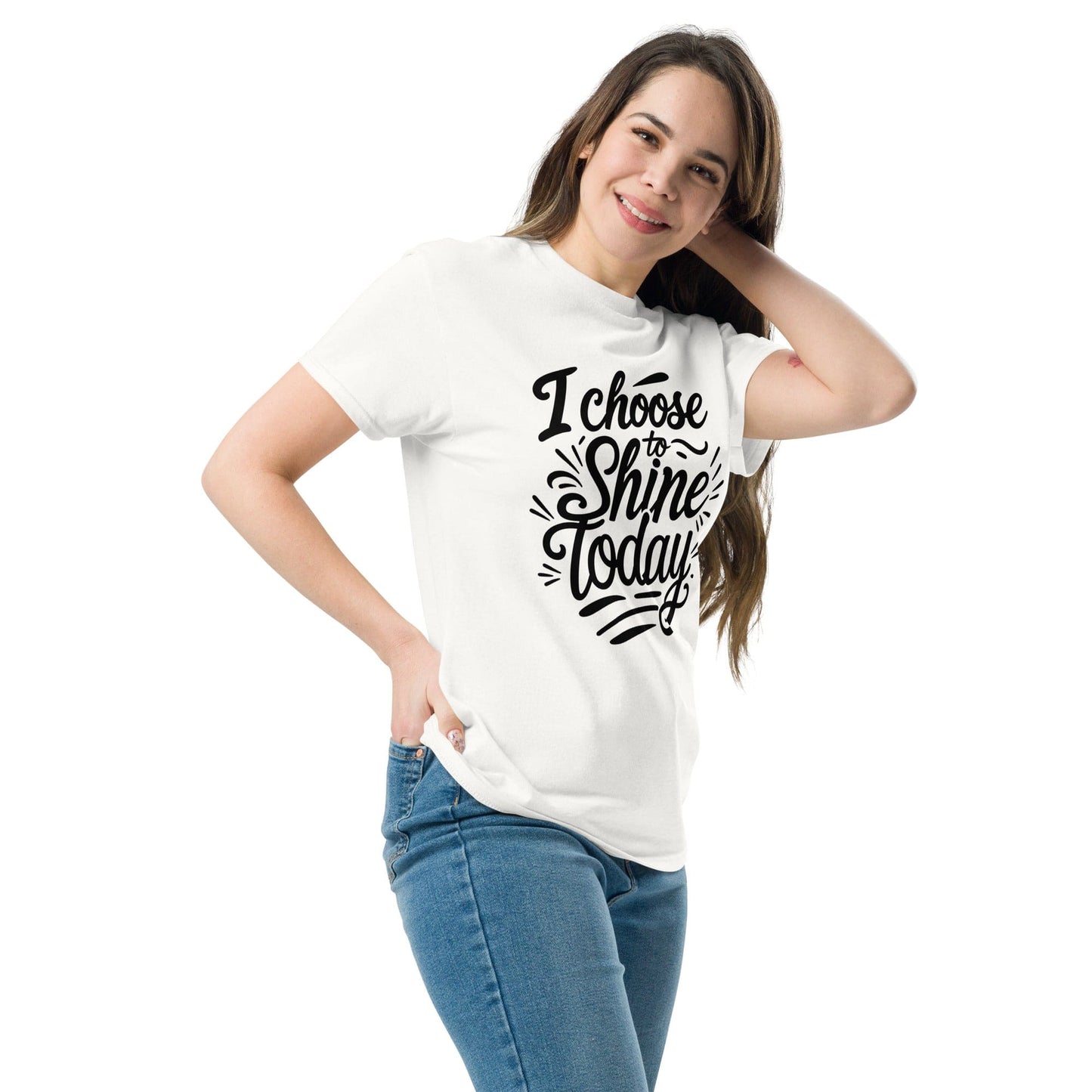 Classic T-shirt with "I choose to shine today" - Collections by Moke 43392611