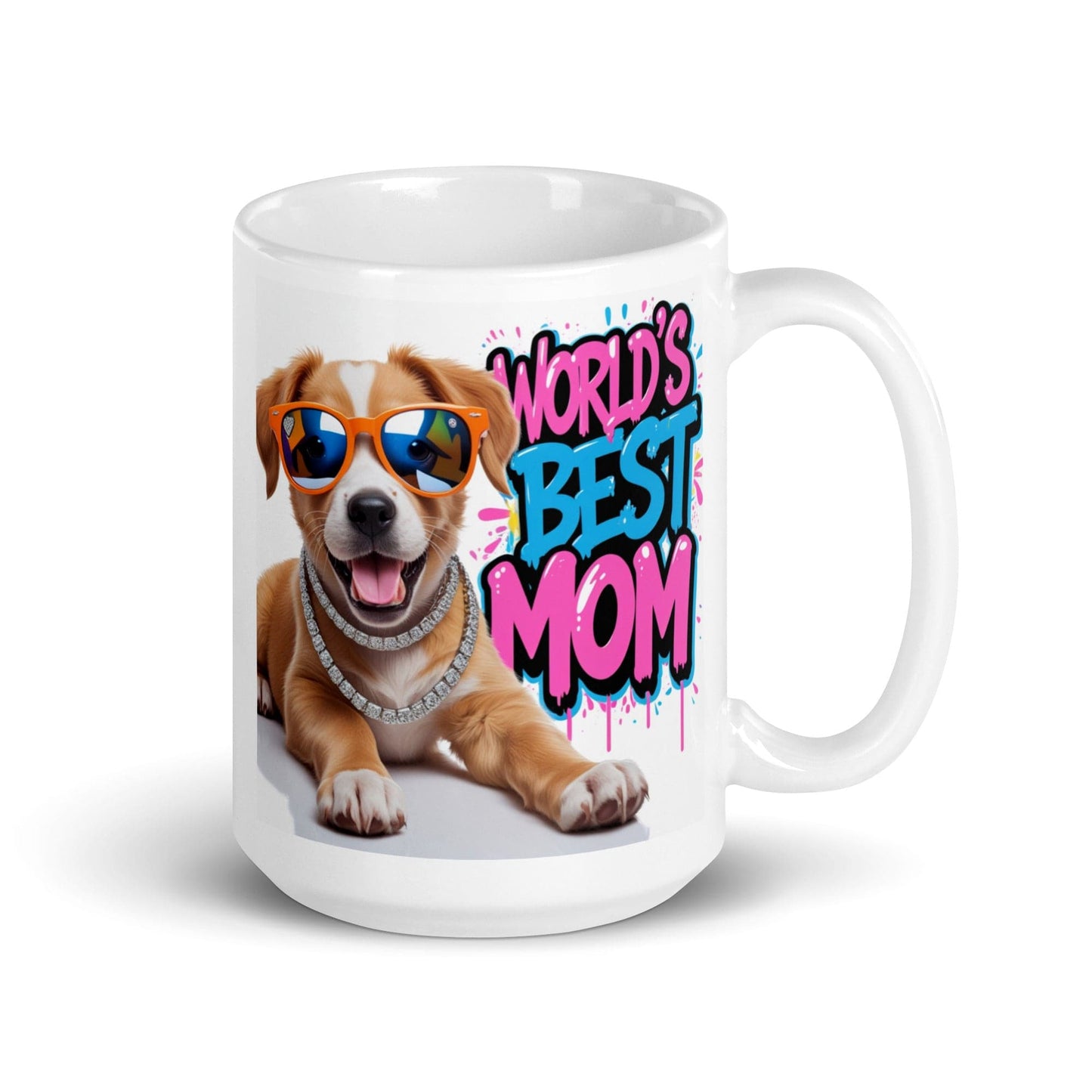 Dog on 15oz Ceramic Mug with "World's Best Mom" - Collections by Moke 70025777
