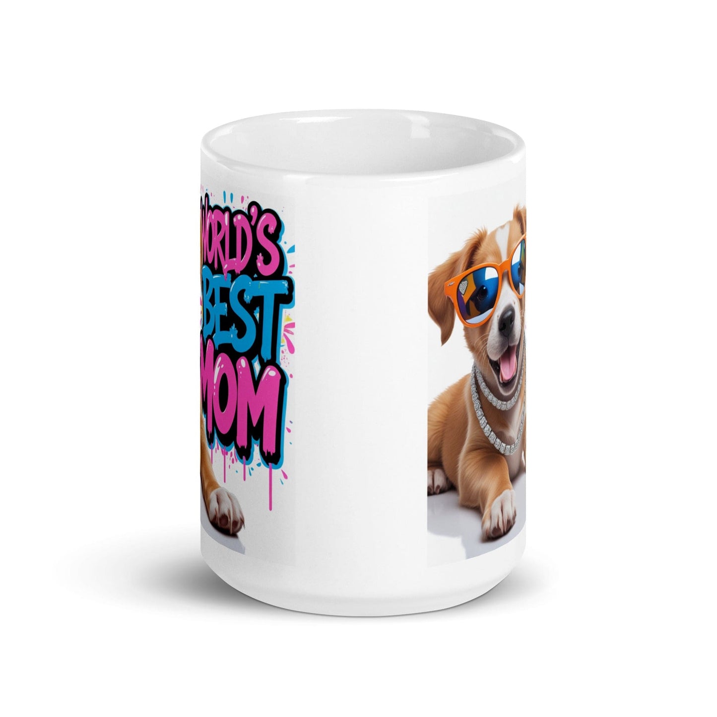 Dog on 15oz Ceramic Mug with "World's Best Mom" - Collections by Moke 16587855