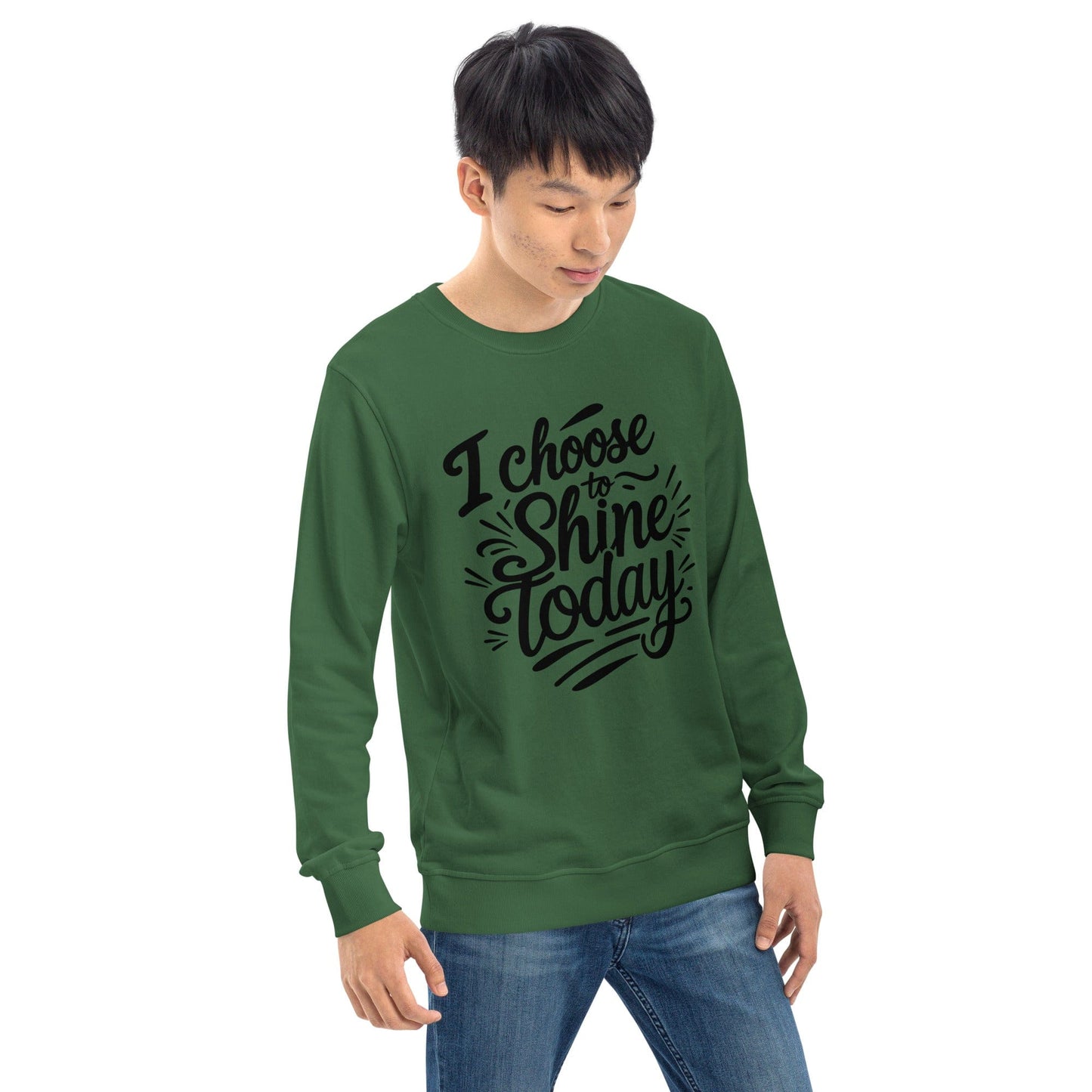 Organic Sweatshirt with "I choose to shine today" - Collections by Moke 6821885