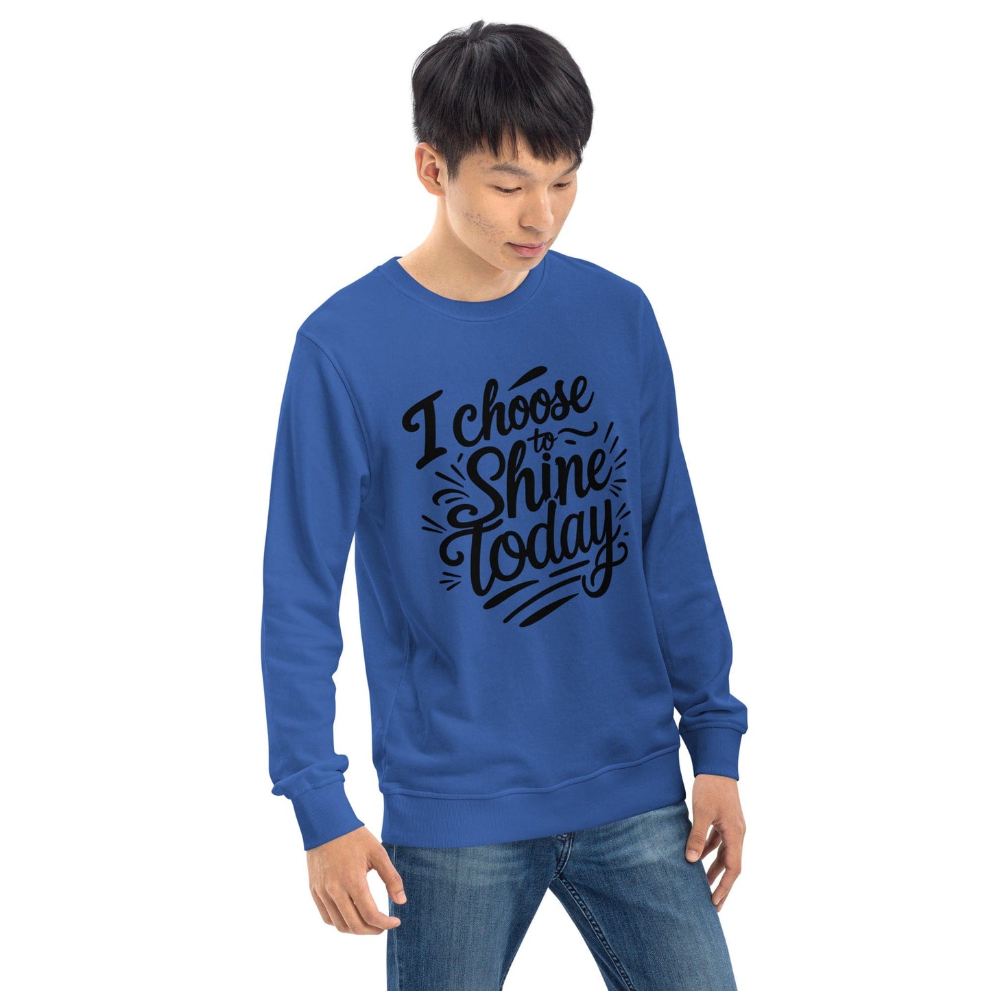 Organic Sweatshirt with "I choose to shine today" - Collections by Moke 26512095
