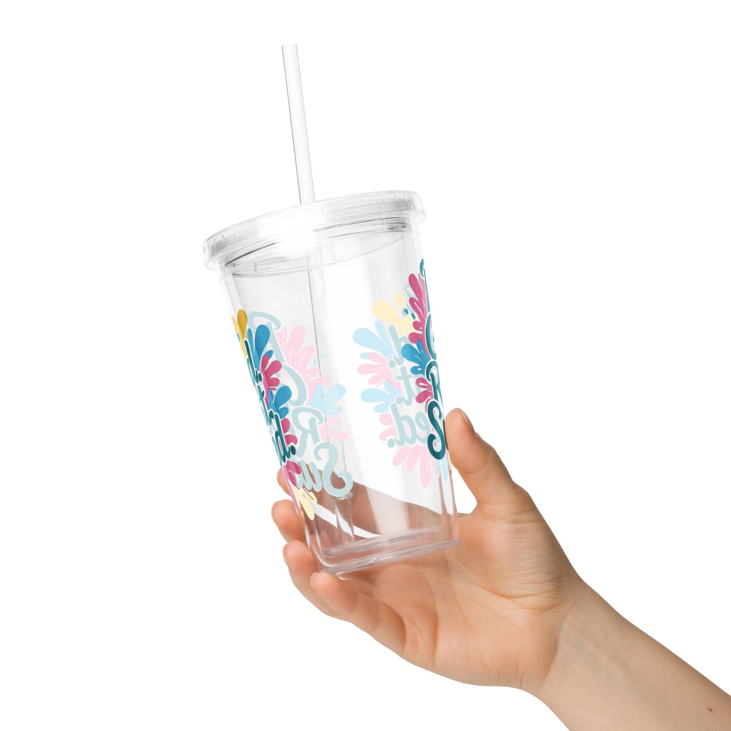 Plastic Tumbler with 'Rise. Grind. Repeat. Succeed.' - Collections by Moke 49722152