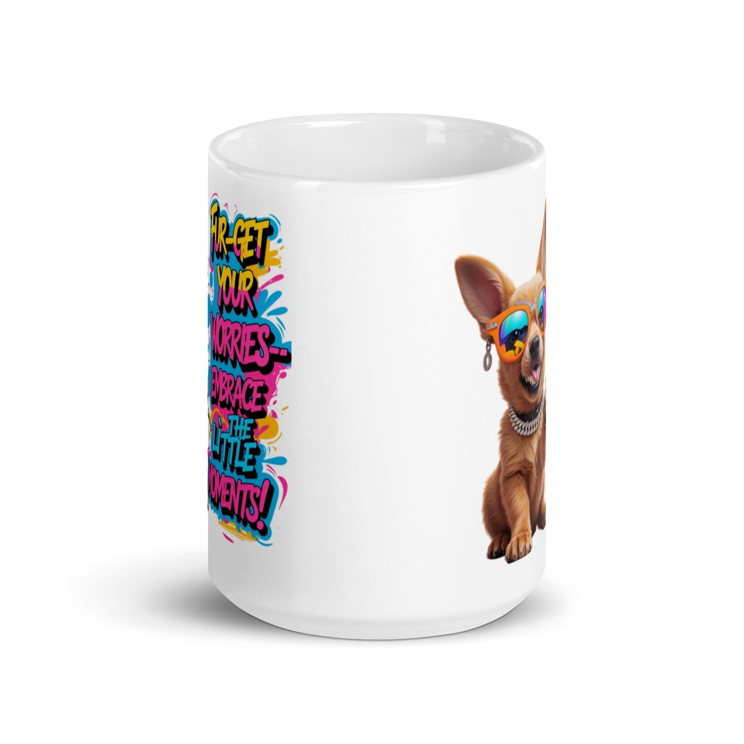 Puppy on Ceramic Mug with "Fur-get your worries" - Collections by Moke 31986569