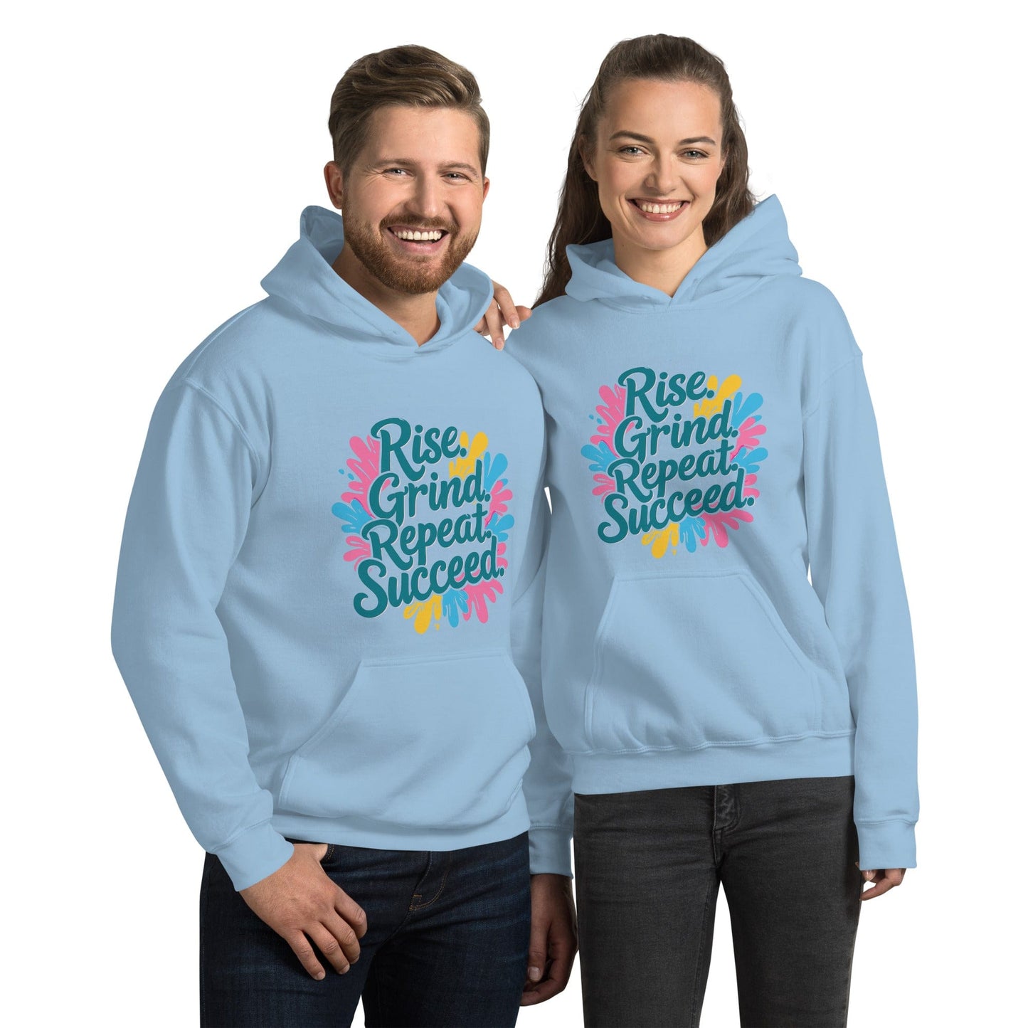 Stylish Hoodie with 'Rise. Grind. Repeat. Succeed.' - Collections by Moke 19222924