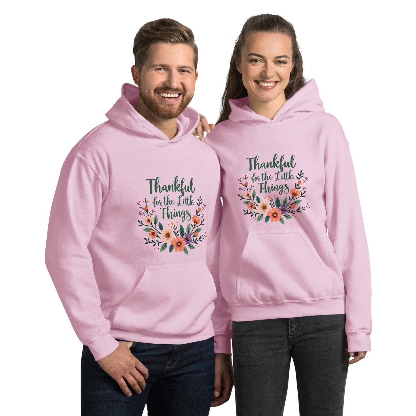 Stylish Hoodie with “Thankful for the Little Things” - Collections by Moke 28507667