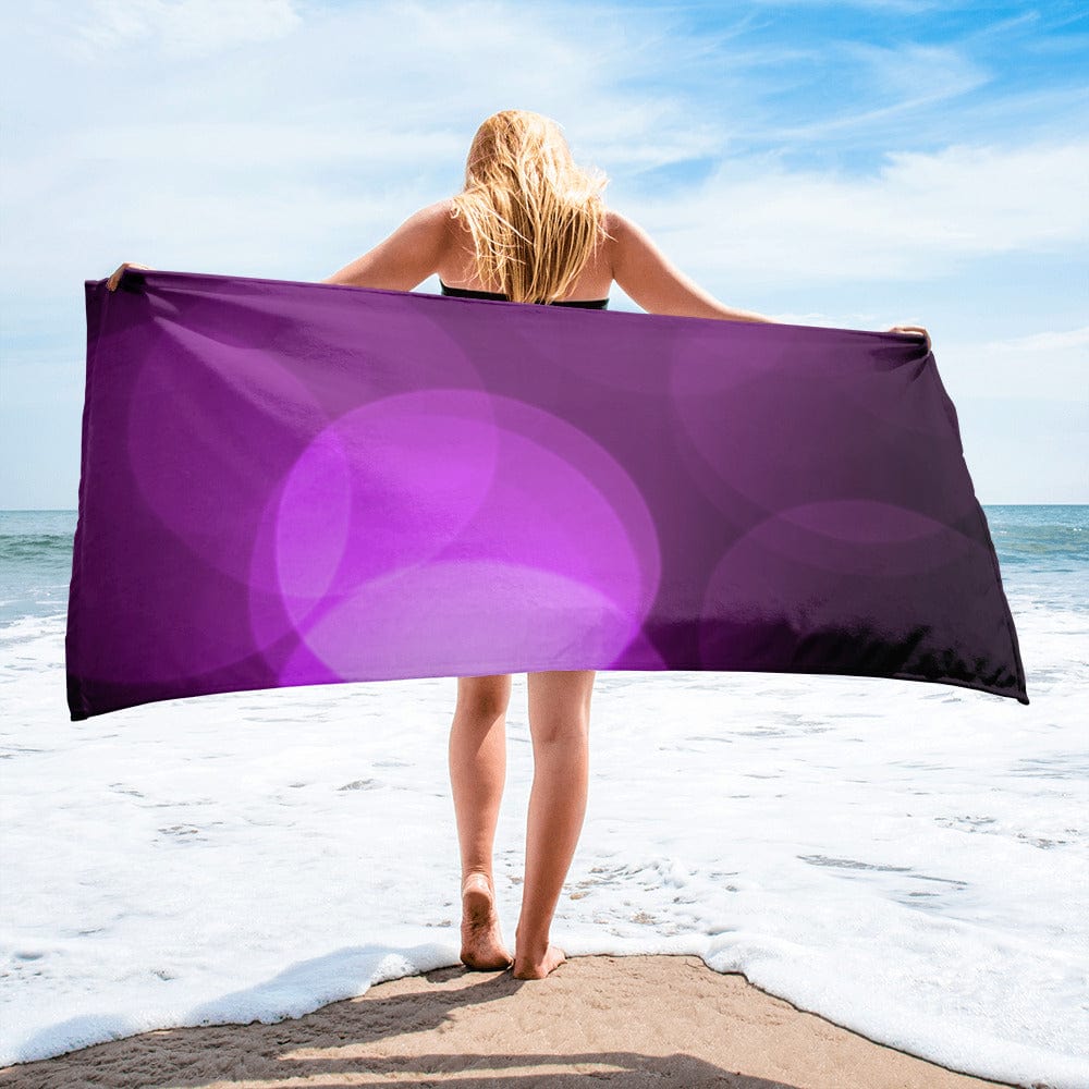 Towel featuring abstract design with shades of purple - Collections by Moke 52019534