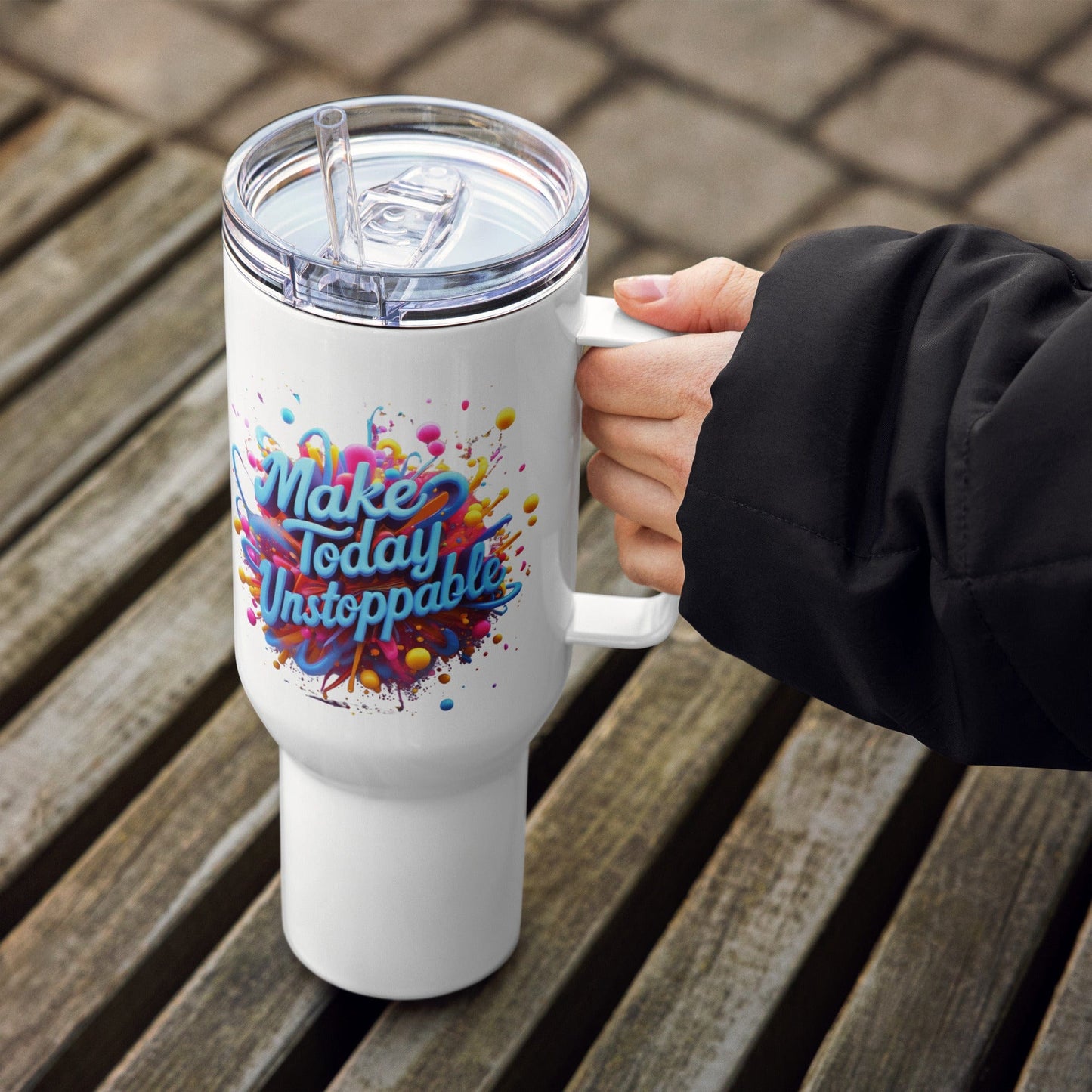 Travel Mug with "Make Today Unstoppable" - Collections by Moke 70059580