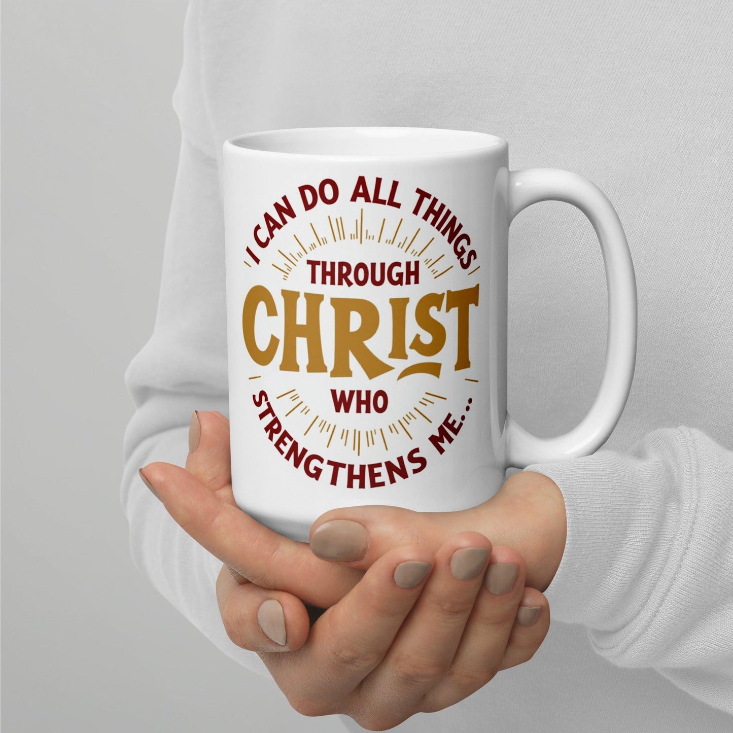 15oz Ceramic Mug with ‘I can do all things’ - Collections by Moke 86585889