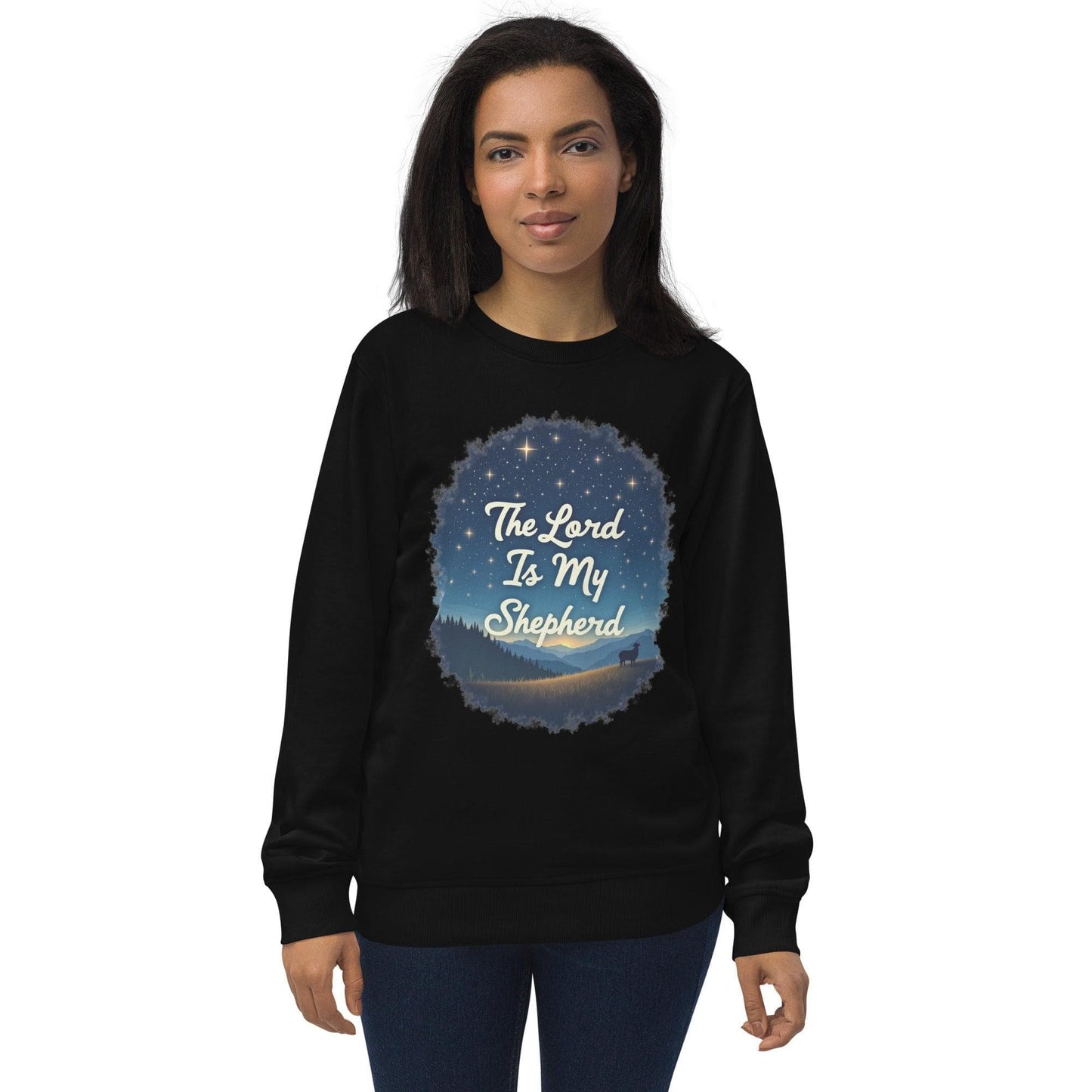 Organic Sweatshirt with "The Lord is my Shepherd" - Collections by Moke 70140303