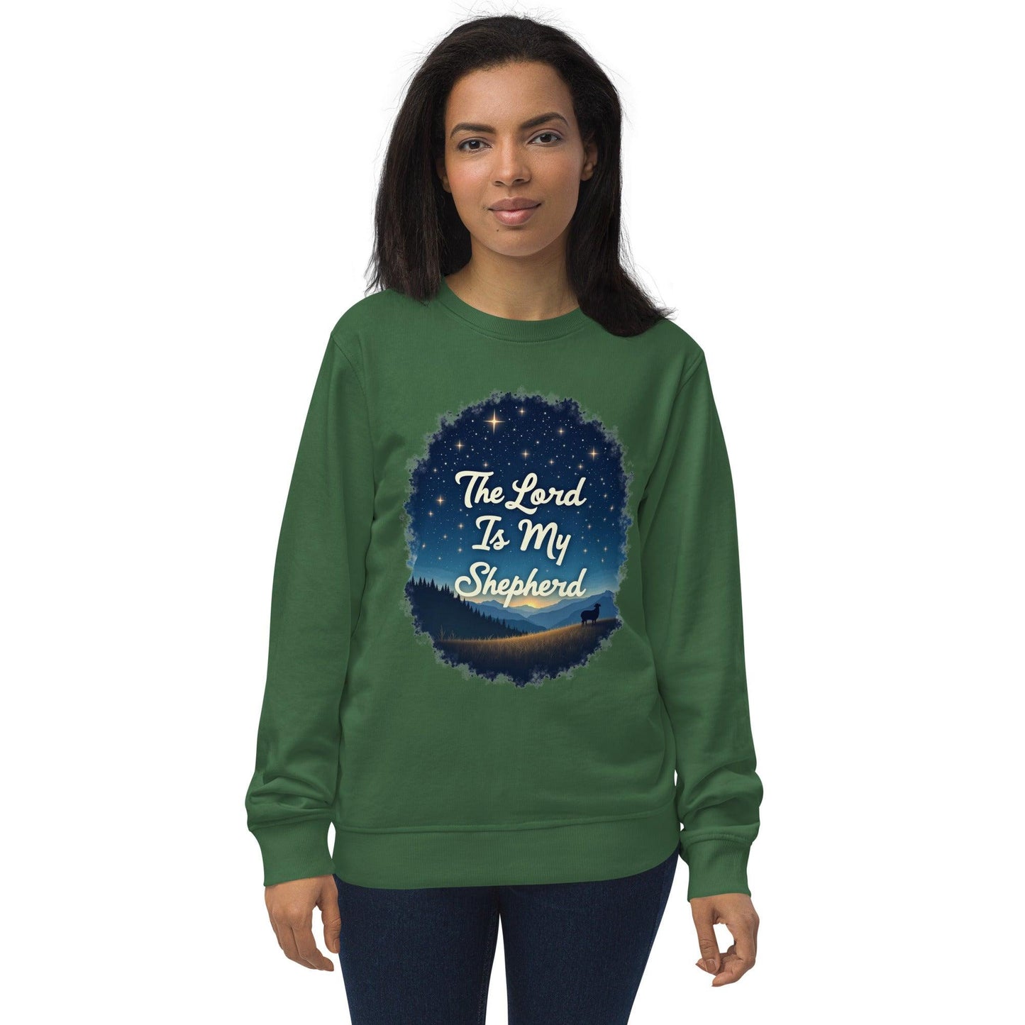 Organic Sweatshirt with "The Lord is my Shepherd" - Collections by Moke 90876493