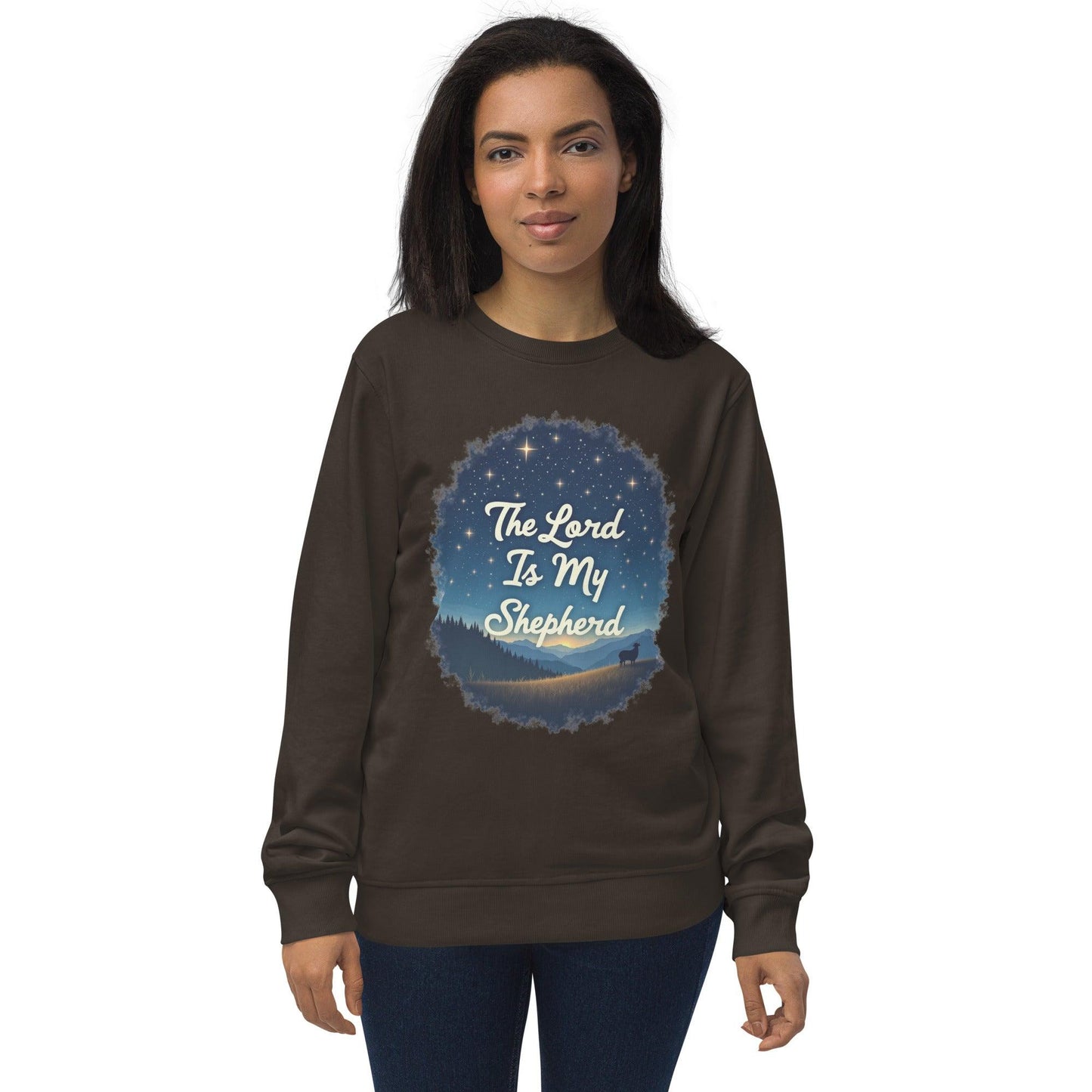Organic Sweatshirt with "The Lord is my Shepherd" - Collections by Moke 94881265