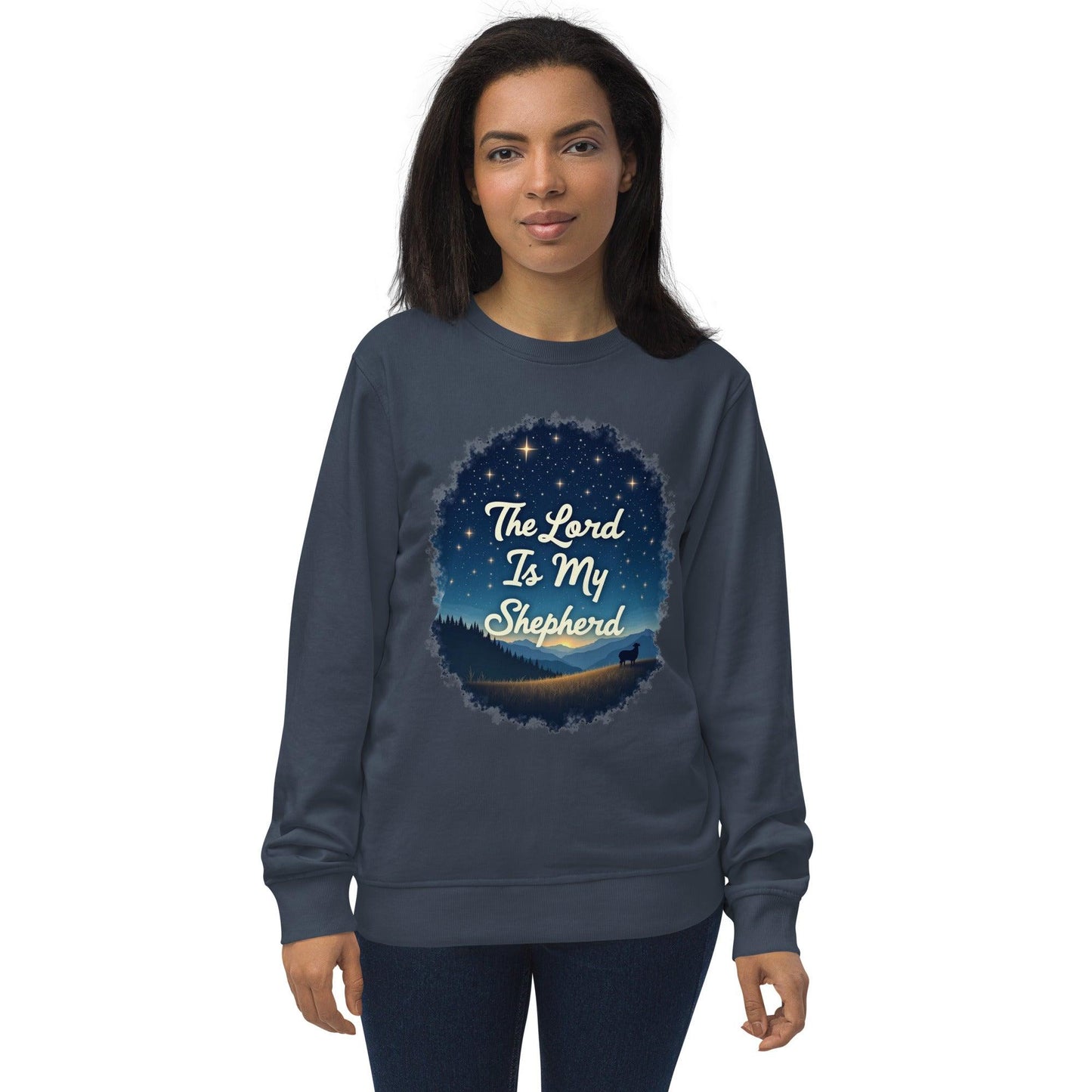 Organic Sweatshirt with "The Lord is my Shepherd" - Collections by Moke 85536424