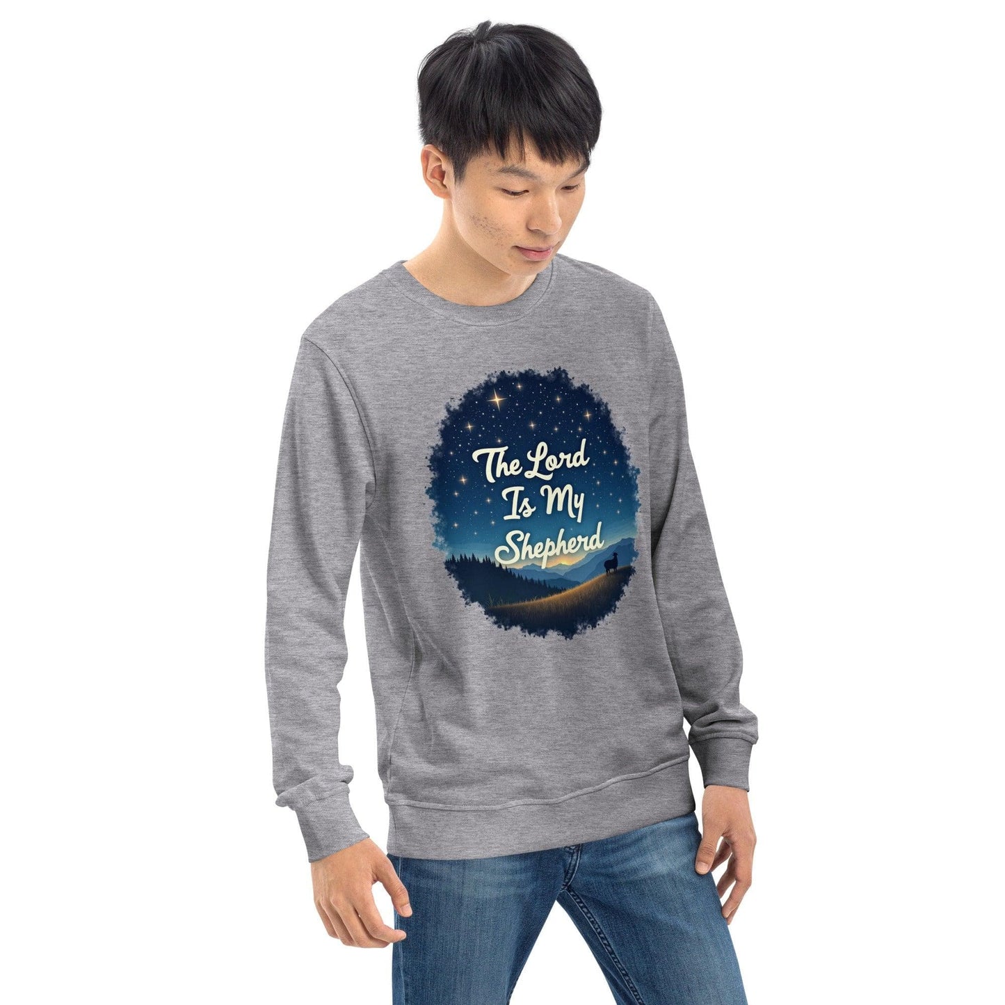 Organic Sweatshirt with "The Lord is my Shepherd" - Collections by Moke 87816010