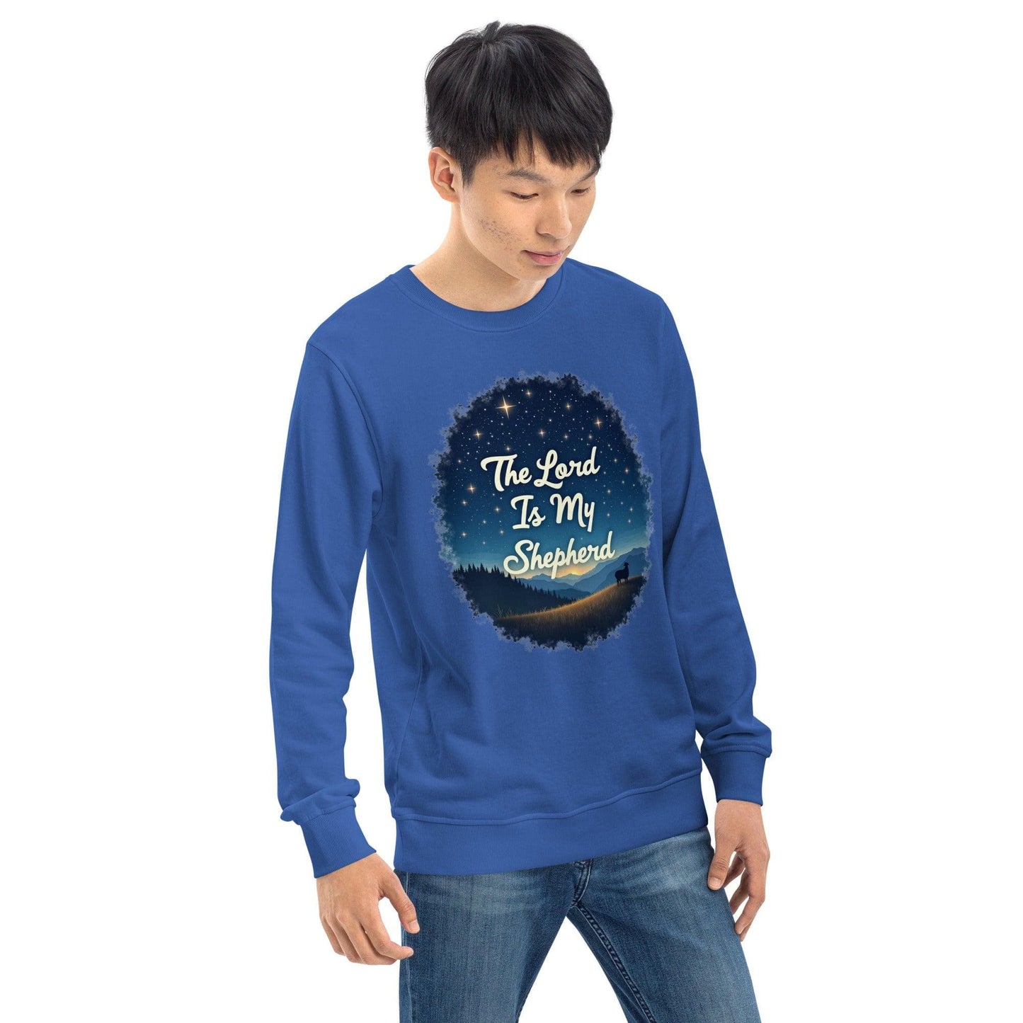 Organic Sweatshirt with "The Lord is my Shepherd" - Collections by Moke 27980121
