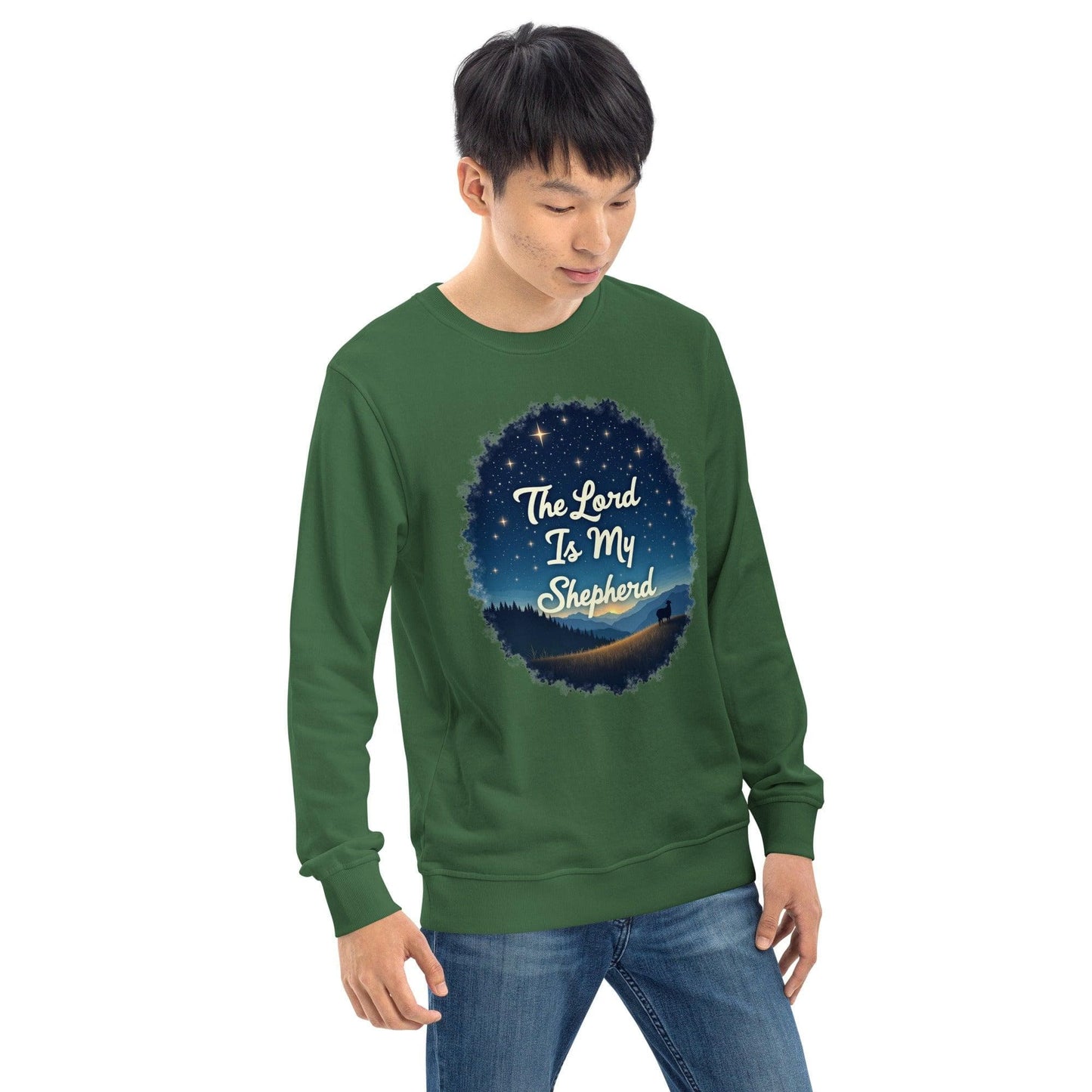 Organic Sweatshirt with "The Lord is my Shepherd" - Collections by Moke 49624354