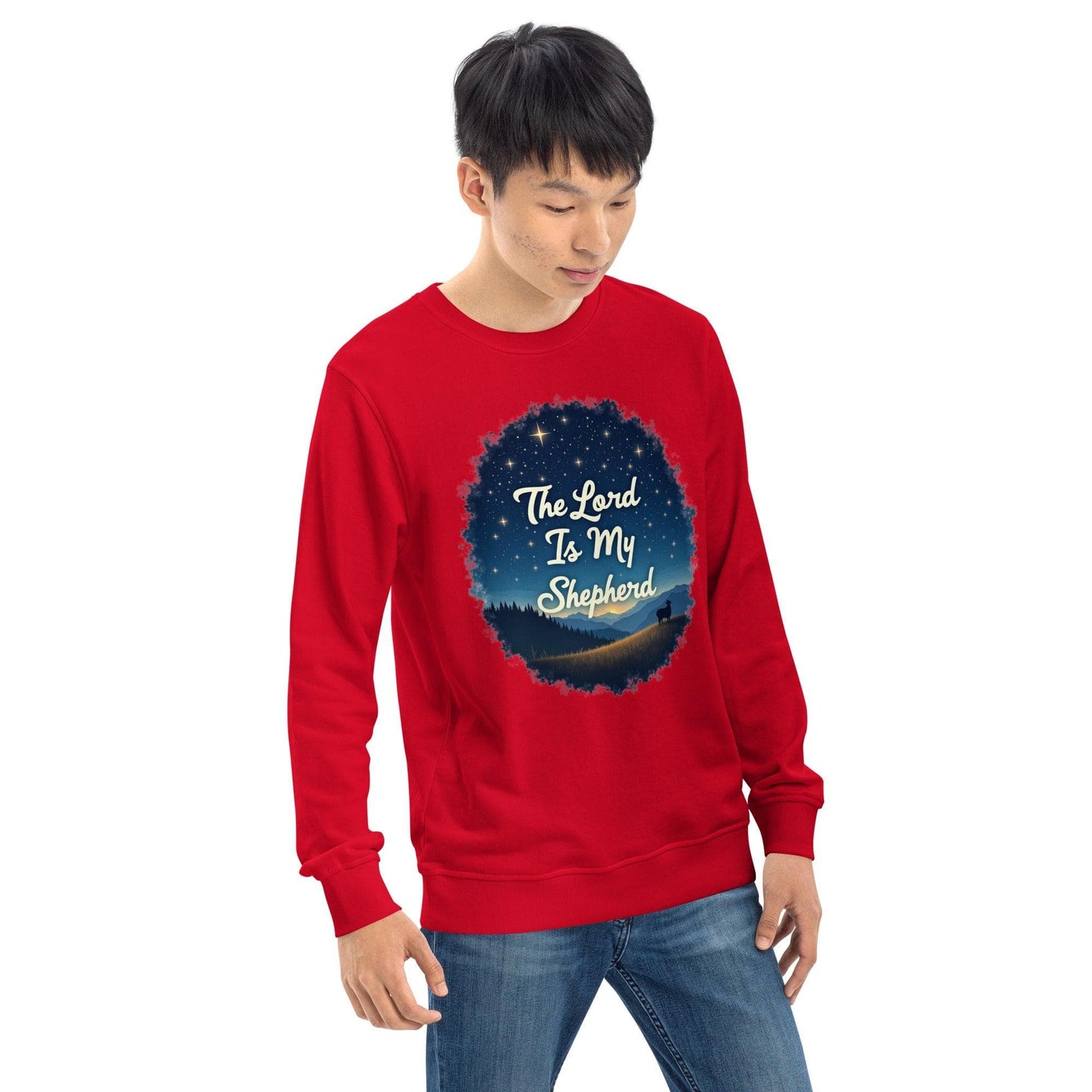 Organic Sweatshirt with "The Lord is my Shepherd" - Collections by Moke 5714773