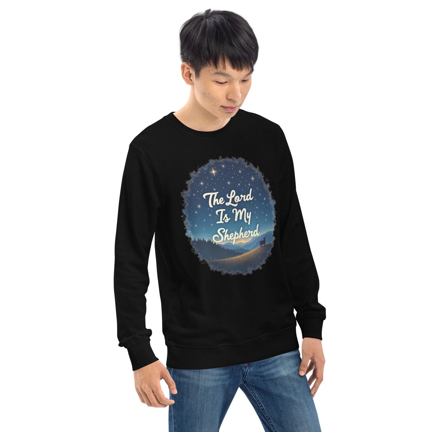 Organic Sweatshirt with "The Lord is my Shepherd" - Collections by Moke 32615079