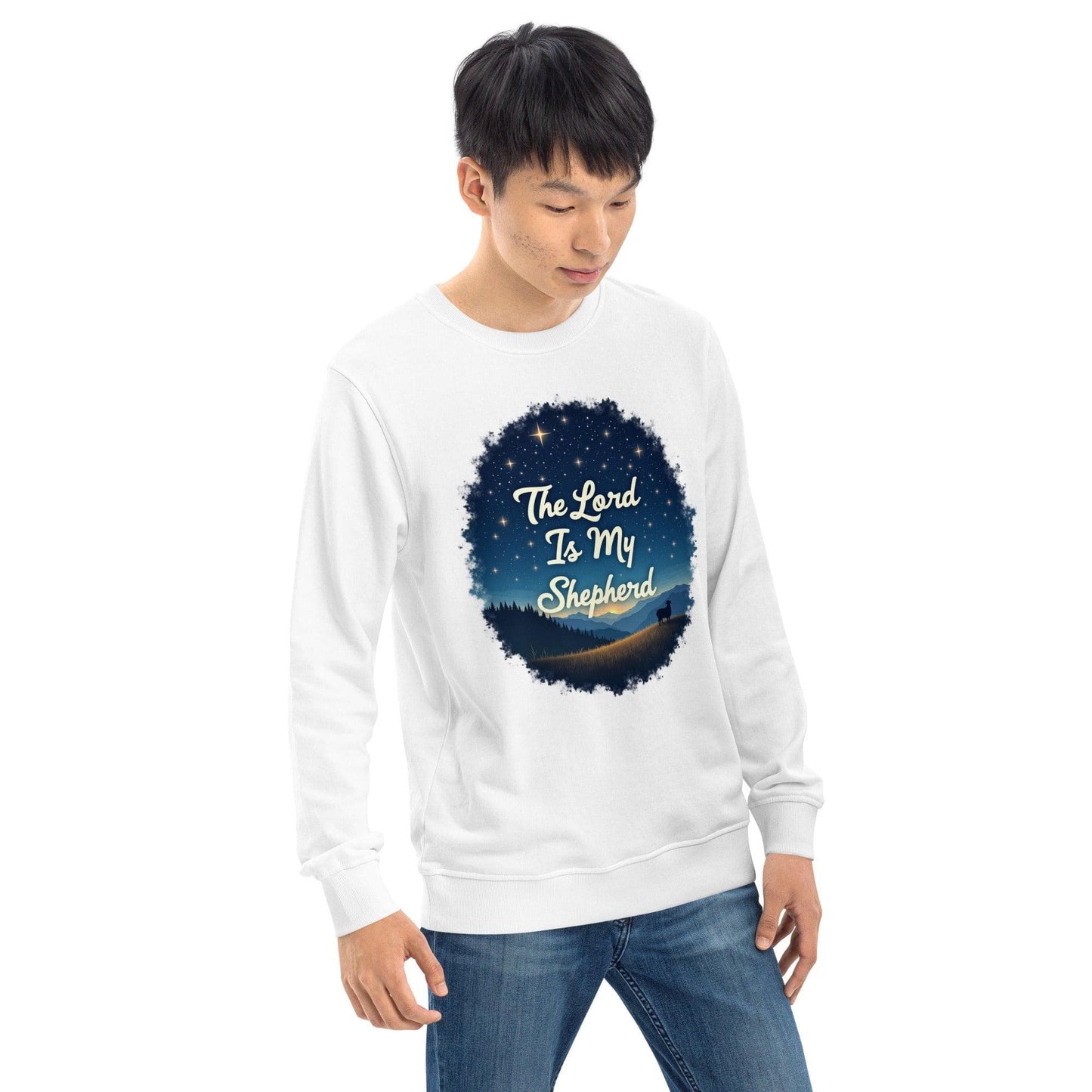 Organic Sweatshirt with "The Lord is my Shepherd" - Collections by Moke 99563955
