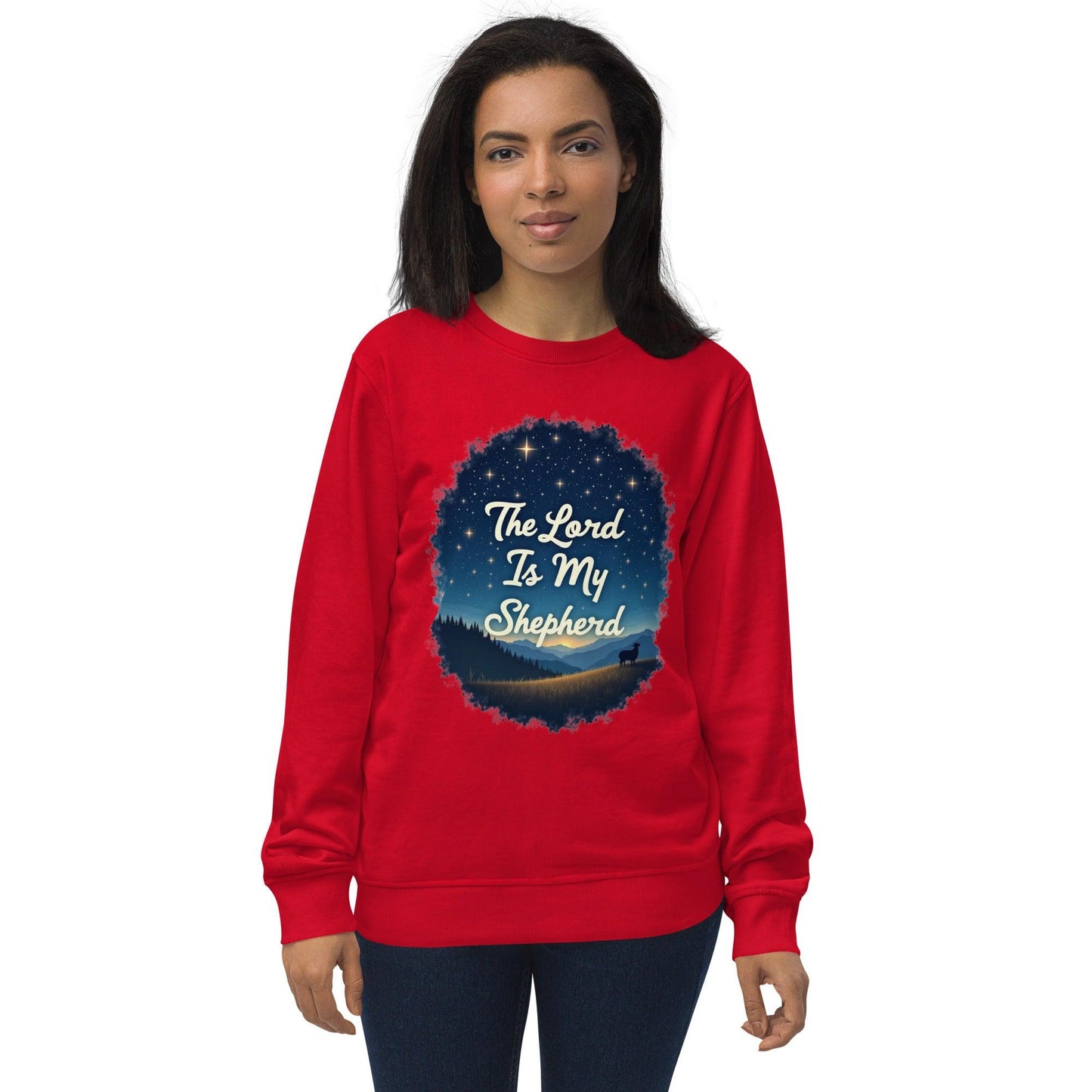 Organic Sweatshirt with "The Lord is my Shepherd" - Collections by Moke 46968959