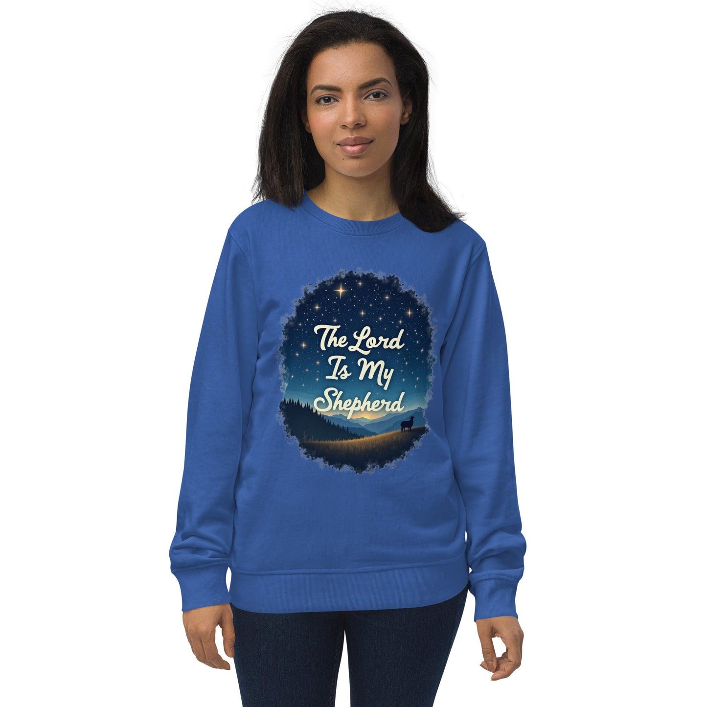 Organic Sweatshirt with "The Lord is my Shepherd" - Collections by Moke 35734685