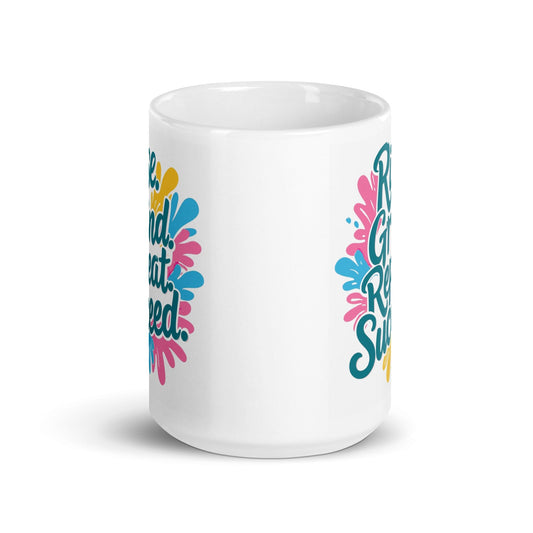 15oz Ceramic Mug with 'Rise. Grind. Repeat. Succeed.' - Collections by Moke 64811227