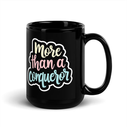 15oz Ceramic Mug with "more than a conqueror" - Collections by Moke 58940075