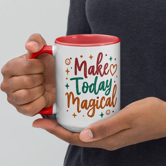 15oz Colourful Ceramic Mug with "Make Today Magical" - Collections by Moke 30678743