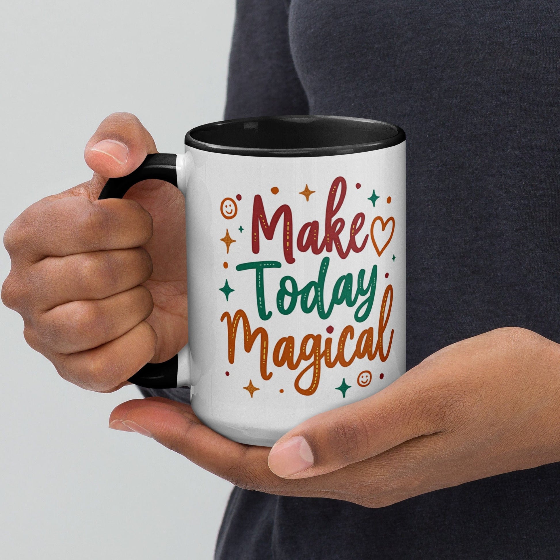 15oz Colourful Ceramic Mug with "Make Today Magical" - Collections by Moke 63177629