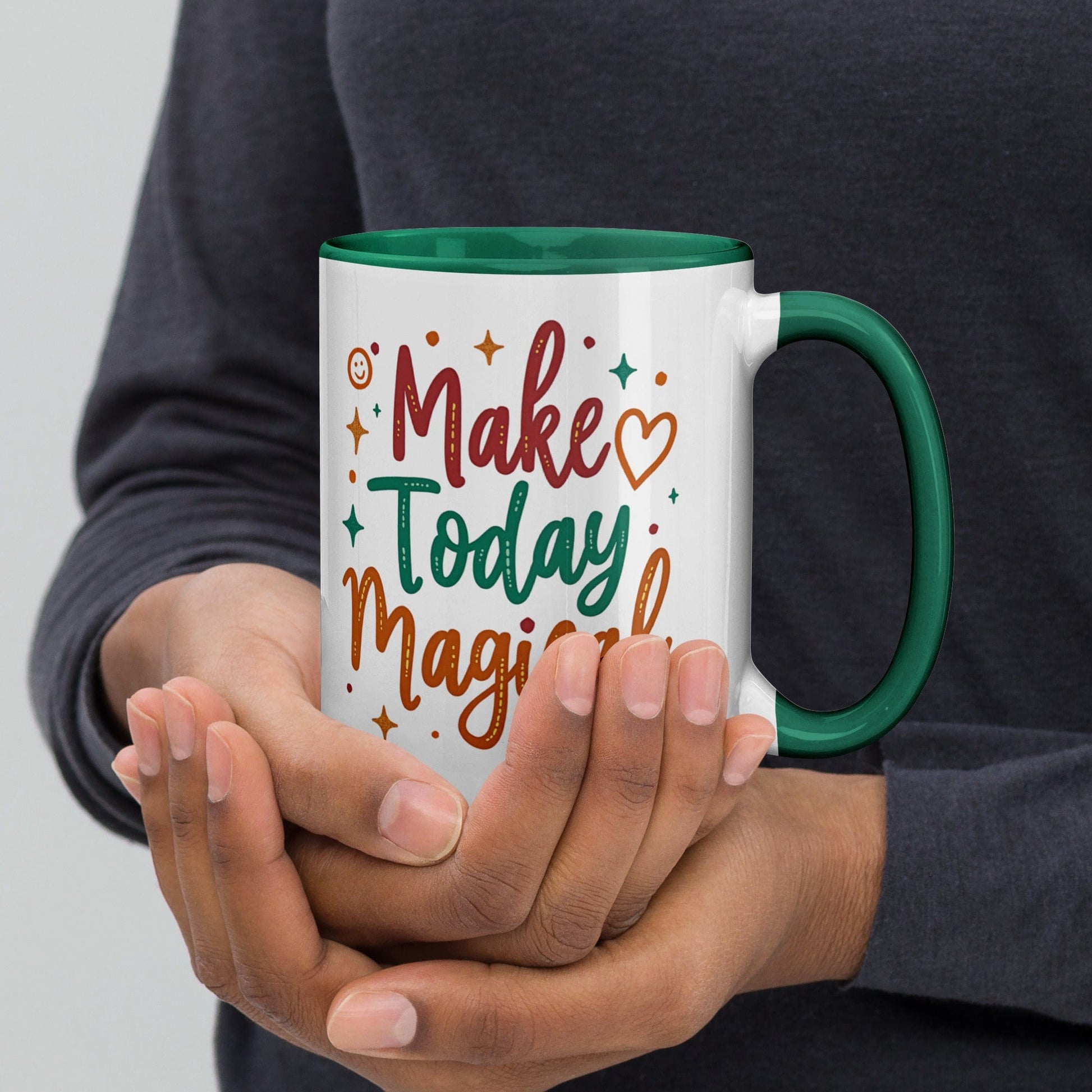 15oz Colourful Ceramic Mug with "Make Today Magical" - Collections by Moke 7477244