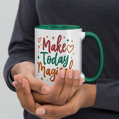 15oz Colourful Ceramic Mug with "Make Today Magical" - Collections by Moke 7477244