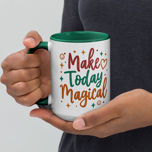 15oz Colourful Ceramic Mug with "Make Today Magical" - Collections by Moke 15309962