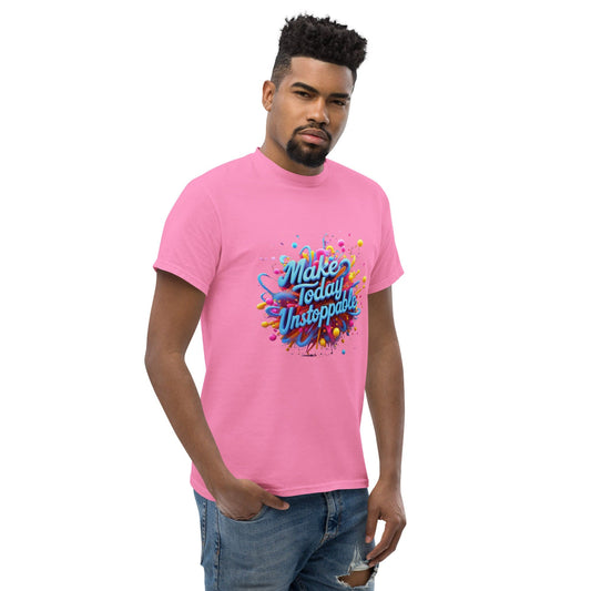 Classic T-Shirt with 3D render of "Make Today Unstoppable" - Collections by Moke 71173282
