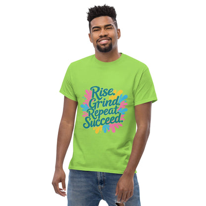 Classic T-Shirt with 'Rise. Grind. Repeat. Succeed.' - Collections by Moke 64766550
