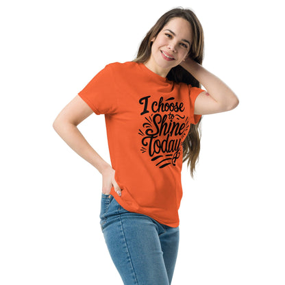 Classic T-shirt with "I choose to shine today" - Collections by Moke 70307869