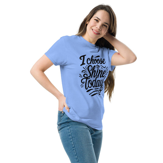 Classic T-shirt with "I choose to shine today" - Collections by Moke 43262093