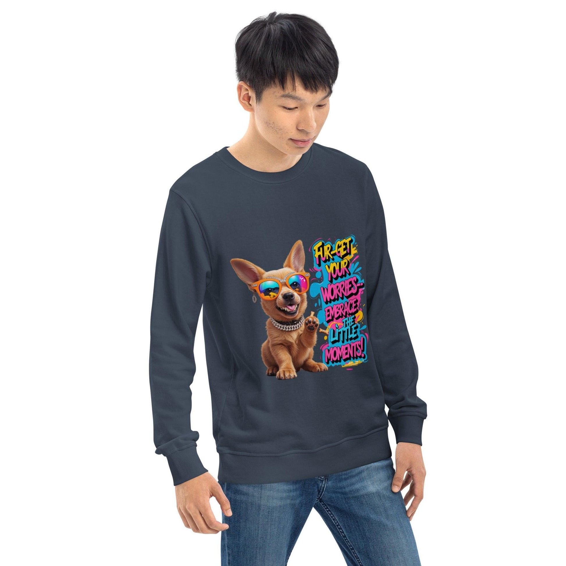 Cute Puppy on Sweatshirt with "Fur-get your worries" - Collections by Moke 95014025