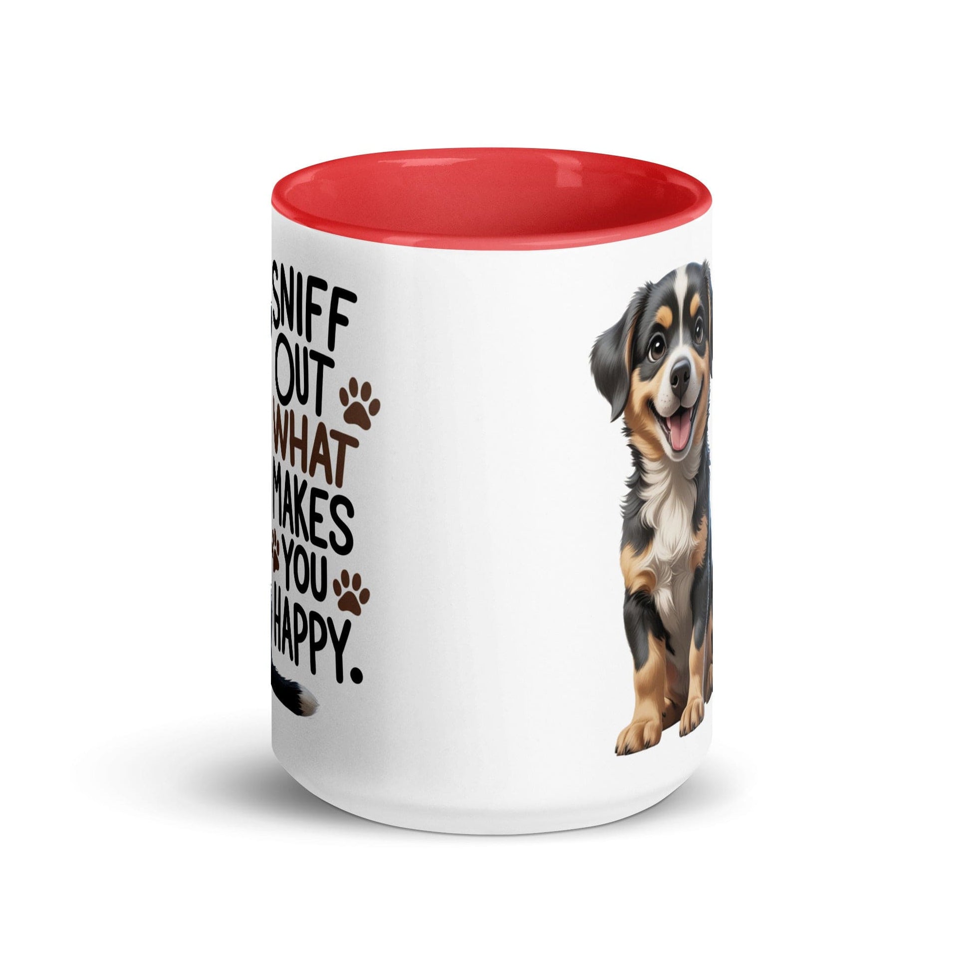Puppy on 15oz Ceramic Mug with "sniff out what makes you happy" - Collections by Moke 14797245