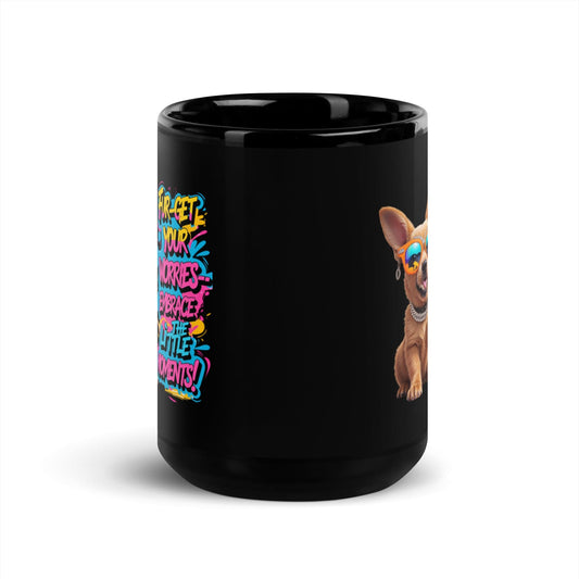 Puppy on Ceramic Mug with "Fur-get your worries" - Collections by Moke 18569144