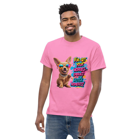 Puppy on Classic T-shirt with "Fur-get your worries" - Collections by Moke 96543425